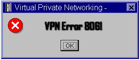 VPN error message