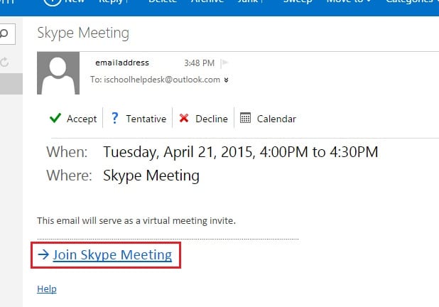 join skype meeting from outlook