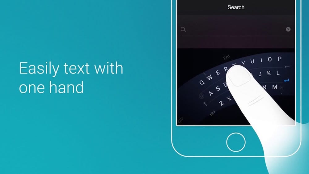 example of Microsoft Word flow keyboard on IOS