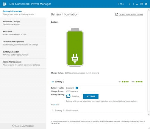 Dell Utility Battery Screenshot