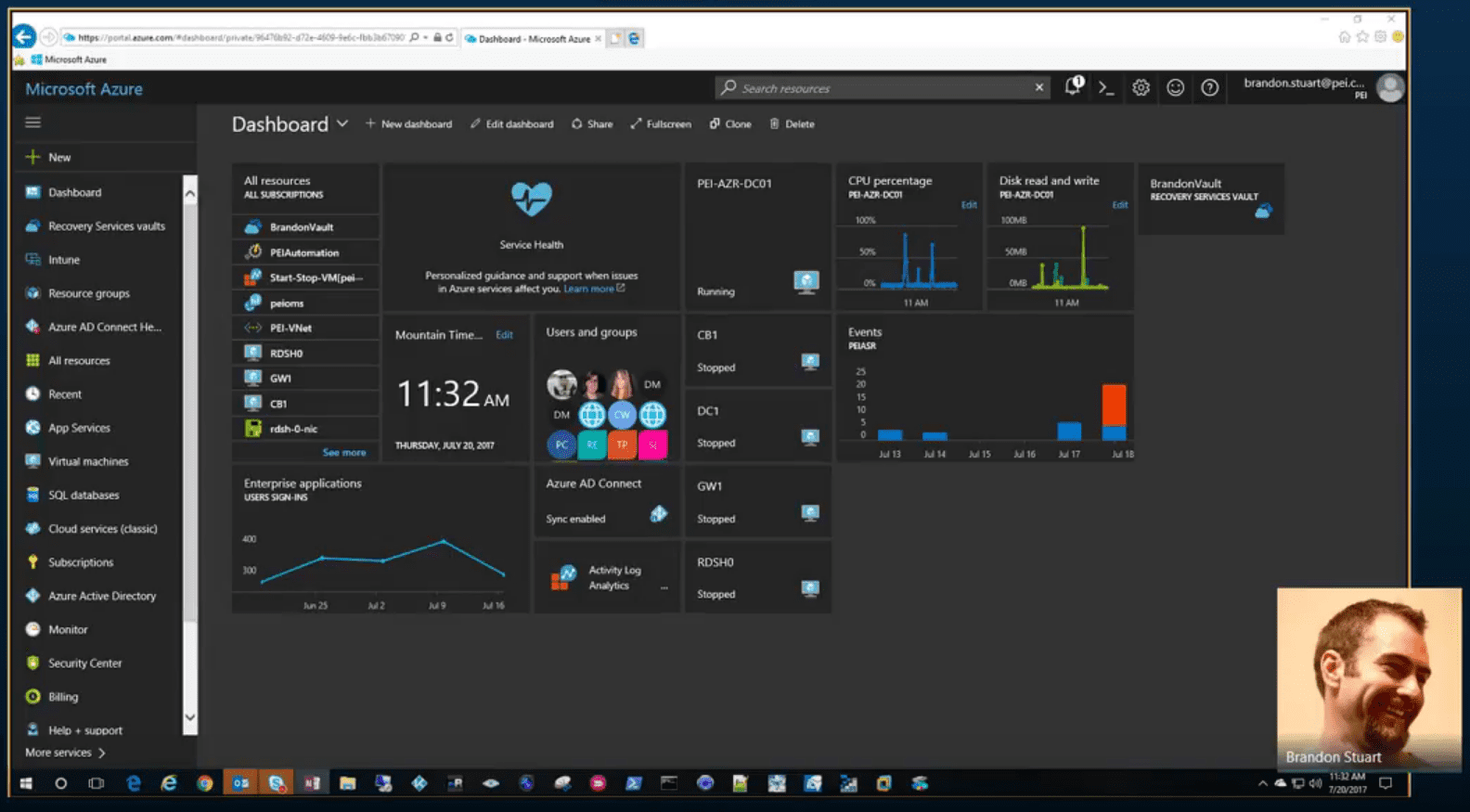 Azure Backup Server Portal Screenshot