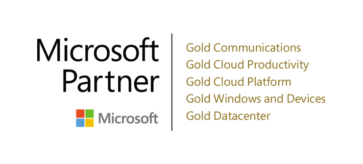 PEI 5 time Microsoft Gold Partner logo