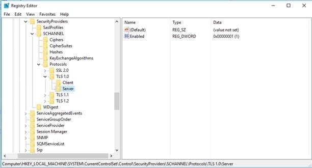 incorrect registry of server installation SCCM