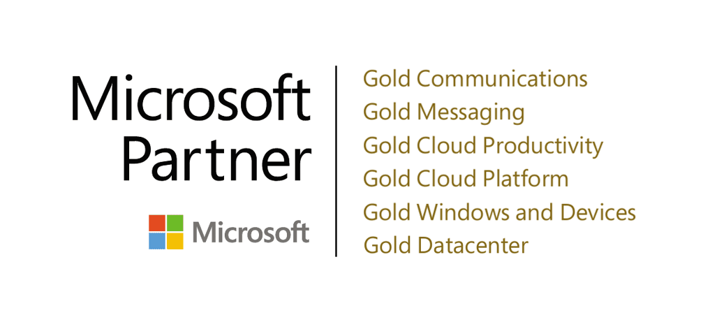 PEI 6 time Microsoft Gold Partner logo