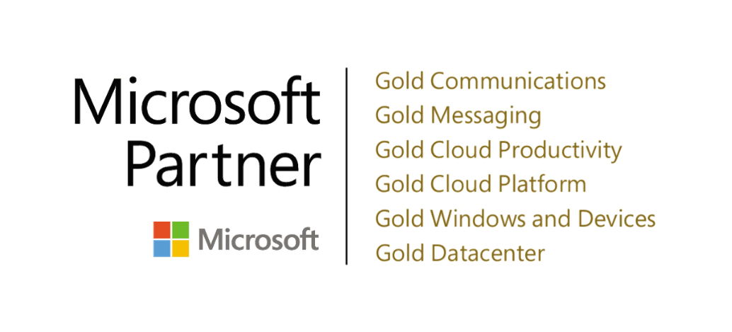 PEI 6 time Microsoft Gold Partner logo