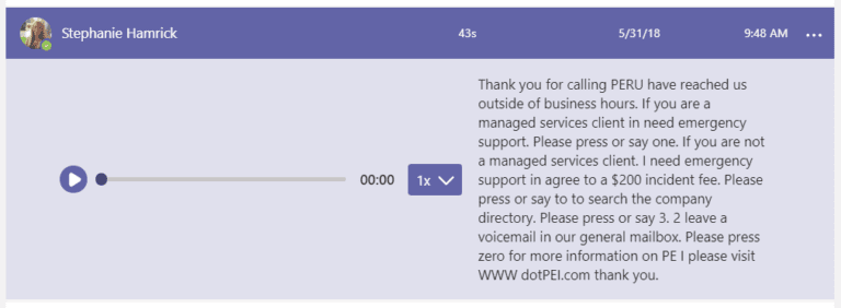 how to set up teams voicemail