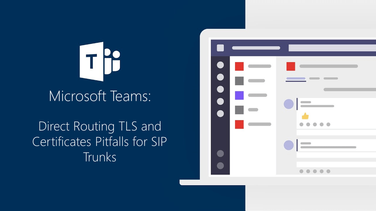 Teams Direct Routing TLS