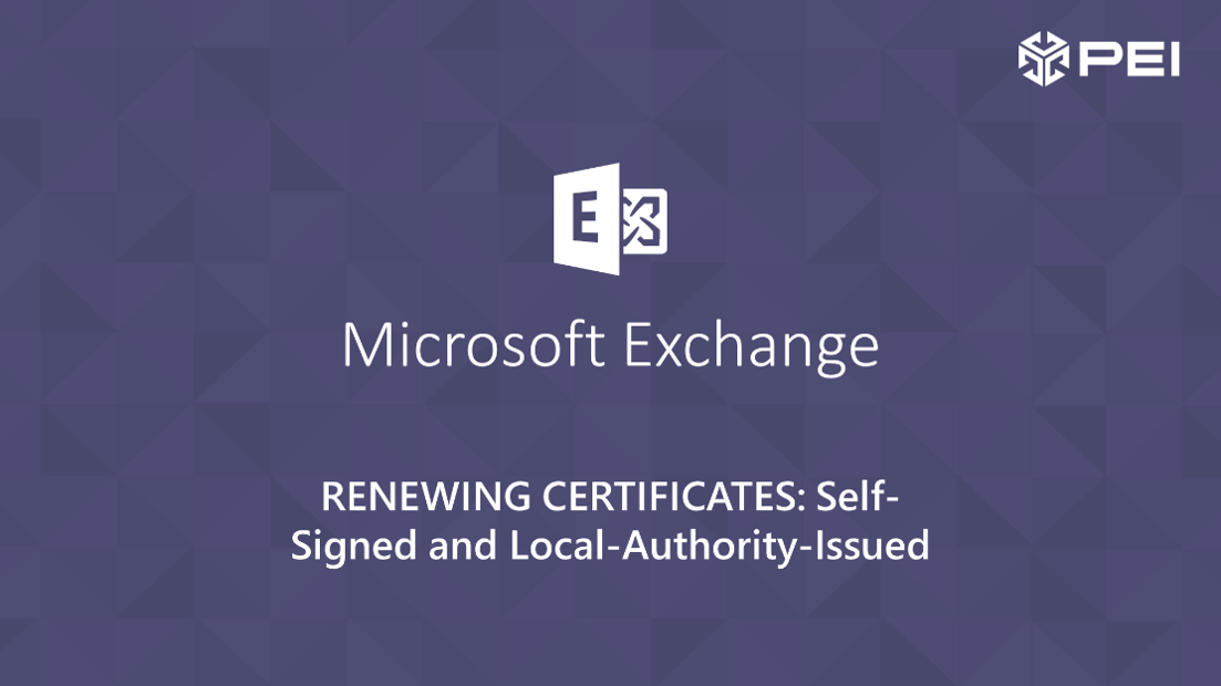 certificate renewals